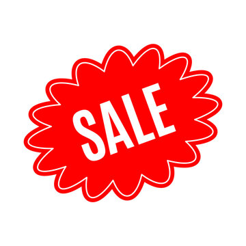 Red Sale Tag Illustration For Online Shopping And Promotion Banner Design