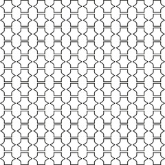 Poster - Abstract chain pattern. Interconnected oval links. Geometric modern Vector. Seamless texture design