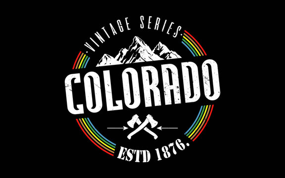 Classic Colorado Vintage Mountain Design t-shirt quotes svg design