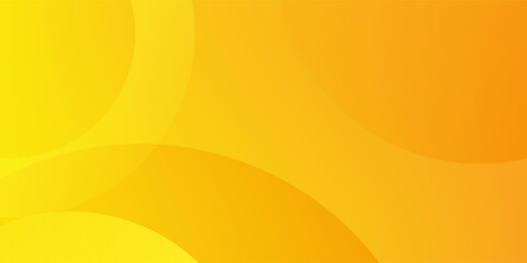 Poster - warm, abstract background with overlapping circular shapes in shades of yellow and orange, creating 