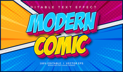 Poster - modern comic vector text effect with modern style design