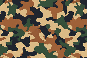 Aufkleber - Abstract camouflage pattern in green, tan, brown and black. A multi-colored design, suitable for backgrounds, textile prints, and graphic design projects.