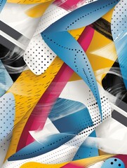 Poster - The image showcases an abstract, psychedelic design with intricate patterns and bold shapes