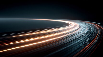 Aufkleber - Dynamic Light Trails: Capturing Motion and Energy in Abstract Formations in Dark