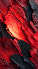 Poster - Red and black painting vertical background