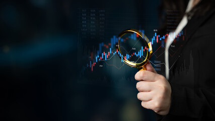 Poster - Candlestick chart visualizing financial market trends, investment patterns, price fluctuations, and trading strategy in capital and digital asset markets Latch