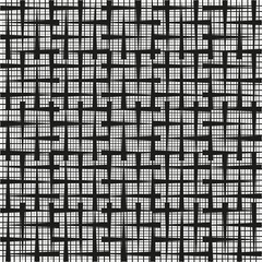Poster - Interlacing line pattern. Geometric grid design. Abstract Vector texture. Monochrome background graphic.