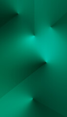 Poster - Abstract background with a gradient from dark green to light turquoise, with diagonal lines and light rays creating a volume effect