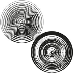 Poster - Abstract circular lines. Dynamic swirl elements. Modern concentric rings. Vector art pattern.