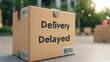 © A2Z AI  - Delayed Delivery: A parcel sits, marked with the unfortunate news of a delivery delay, hinting at logistical challenges in the shipping process.