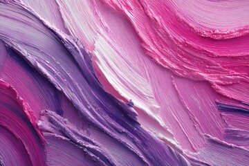 Poster - Exploring vibrant abstract layers of purple and pink hues creating a visually striking composition that captivates the senses