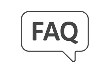 Aufkleber - FAQ Frequently Asked Questions Speech Bubble Icon. Help Support Symbol. Customer Service Assistance. Black Outline Transparent Vector. Minimalist Communication Button. Web Chat Interface Element.