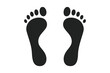 © Tamara - Human Footprints Vector Illustration, Transparent PNG, Black Footprint Silhouettes, Barefoot Tracks, Footstep Icons, Walking Path, Human Feet Print Art, Minimalist Foot Design