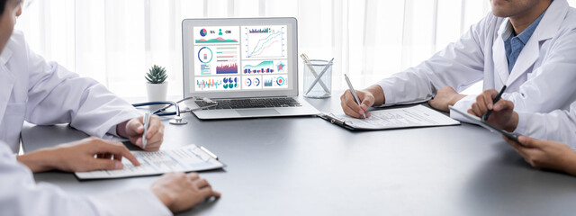 Poster - Business data dashboard provide brisk business intelligence analytic for marketing strategy planning