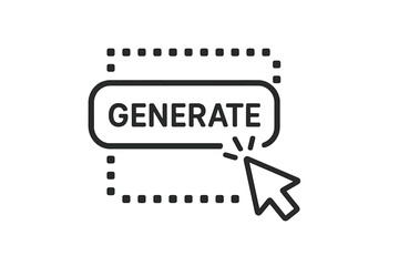 Aufkleber - ai generate button icon, command prompt for generative ai, app and website ui/ux, vector illustratio