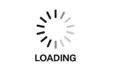 Aufkleber - Modern Circular Loading Spinner Icon. Buffer Loader Symbol for Website, Video, User Interface, App Animation. Minimalist Progress Indicator. Vector Illustration on White Background. Transparent PNG.