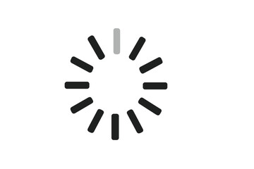Aufkleber - Minimalist Circular Loading Spinner Icon. Simple Buffer Loader Symbol for Website, Video, UI, App, or Animation. Modern Vector Illustration on Transparent Background for Digital Interfaces