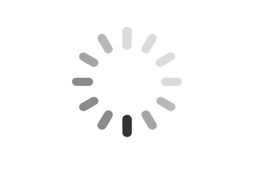 Aufkleber - Minimalist Circular Loading Spinner Icon. Simple Buffer Loader Symbol for Website, Video, UI, App, Animation. Vector Illustration with Transparent Background. Preloader Progress Indicator Design.