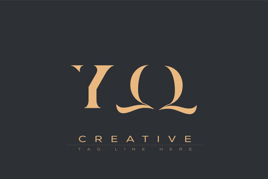 YQQ abstract letter logo design. This logo is designed by three abstract letters.