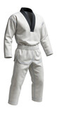 Polyester taekwondo uniform with reinforced seams for high-impact training