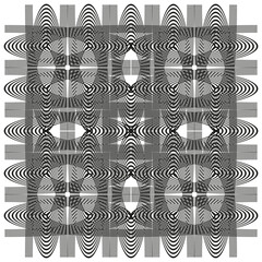 Poster - Abstract pattern Vector. Geometric line art. Optical illusion design. Black white background.