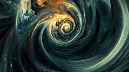 Poster - Swirling cosmic patterns create a mesmerizing visual display of vibrant colors and intricate textures in a deep space setting