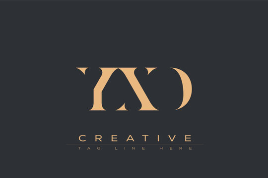 YXD abstract letter logo design. This logo is designed by three abstract letters.