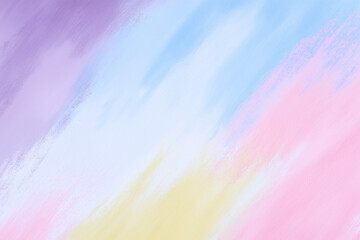 Poster - Colorful abstract painting with soft pastel hues and gentle blends