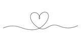 A simple black line drawing of a heart with a wavy line underneath, isolated on a white background