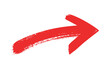 © Anminsi - red paint brush hand drawn arrow in grunge style	a careless stroke of paint