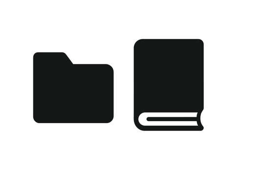 Isolated vector graphic of a document vector icon, a paper document page icon vector element, and an agreement file symbol