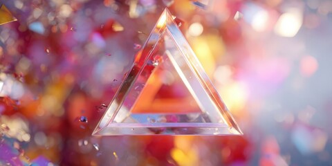 Leinwandbilder - 3D Animated Looping Background Featuring Satisfying Triangle Movements