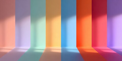 Leinwandbilder - 3D Color Gradient Scheme Animation Concept for Visual Design