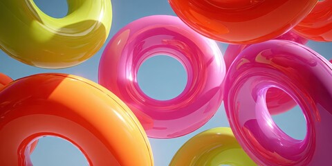 Leinwandbilder - 3D Inflating Shapes with Surprising Loop Design