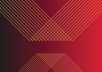 Fototapete - red background of modern abstract minimalist lines geometric shapes with vector elements.