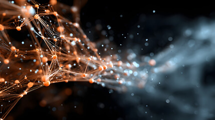 Poster - Abstract Network Nodes Connected Lines Data Visualization