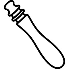 Poster - Edge slicker burnishing tool outline icon vector