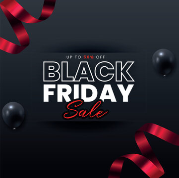Modern Black Friday sale social media pack template premium vector design