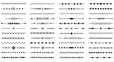 Fototapete - Collection of Decorative Dividers: A diverse set of stylish decorative dividers, perfect for enhancing design projects. Includes various shapes, patterns, and styles for diverse applications.