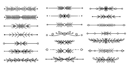 Fototapete - Elegant Line Dividers Set: A collection of ornate and refined line dividers, carefully crafted with an artistic touch, are perfect for adding a sophisticated design element.