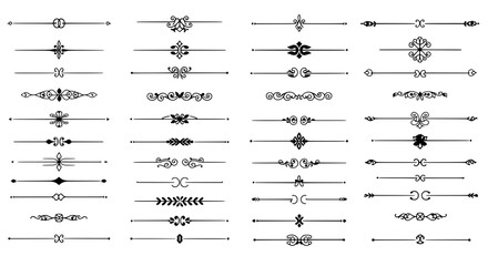 Fototapete - Elegant Dividers: A collection of stylish and intricate graphic dividers, perfect for adding a touch of sophistication to any design project.
