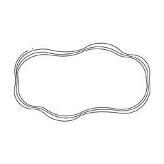 Fototapete - Frame of serenity: An abstract frame in elegant lines on a pristine surface, inviting contemplation and focus.