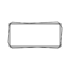 Fototapete - Elegant Rectangular Frame Design: A minimalist, elegant rectangular frame, showcasing a refined design. Suitable for a variety of uses, it's a perfect element.