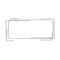 Poster - Geometric Elegance: A minimalist rectangular frame with rounded corners and sleek lines in a modern, clean aesthetic.