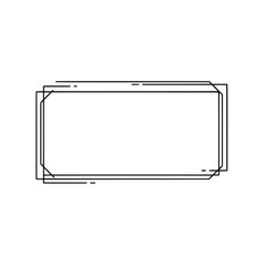 Fototapete - Geometric Frame: An elegantly designed rectangular frame, perfect for displaying text or other visual elements. Its clean lines and minimalist aesthetic provide a modern and sophisticated look.