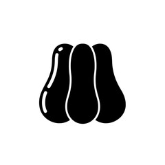 Fototapete - Silhouette of Elegance: A striking silhouette showcases three perfectly formed, teardrop-shaped objects, offering a modern aesthetic.