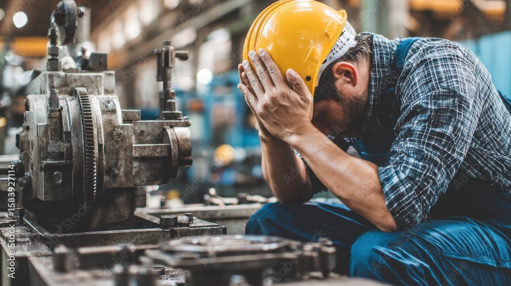 Workplace Incident: Engineers in Uniform Responding to Machine Accident ...