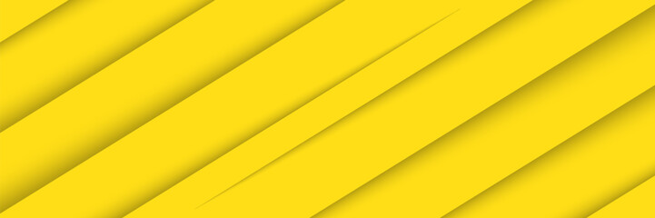 Poster - Modern abstract yellow background with diagonal line. Simple graphic design element. Futuristic concept. Horizontal banner template with space for your text. Vector