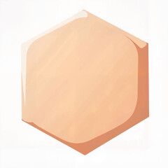 Poster - Abstract hexagon shape in soft peach tone on light background  