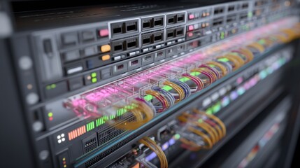 Poster - Network server equipment data center cables technology infrastructure